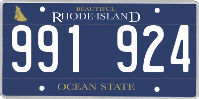 RI license plate 991924