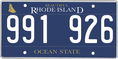 RI license plate 991926