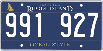 RI license plate 991927