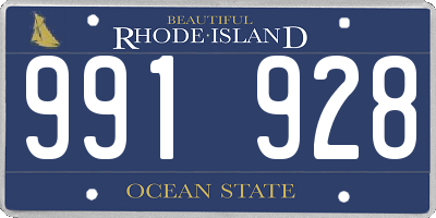 RI license plate 991928