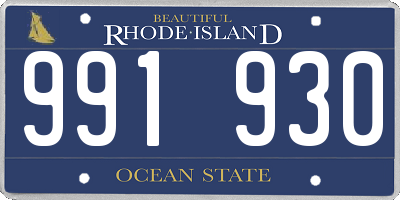 RI license plate 991930