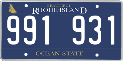 RI license plate 991931