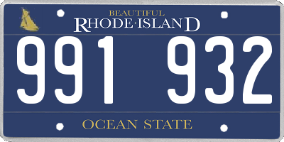 RI license plate 991932