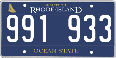 RI license plate 991933