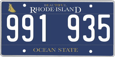 RI license plate 991935