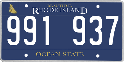 RI license plate 991937