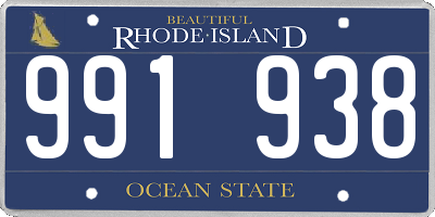 RI license plate 991938