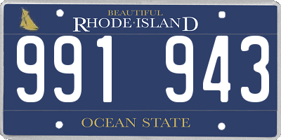 RI license plate 991943