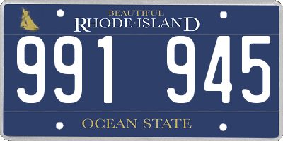 RI license plate 991945