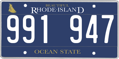 RI license plate 991947