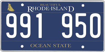 RI license plate 991950