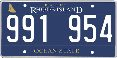 RI license plate 991954