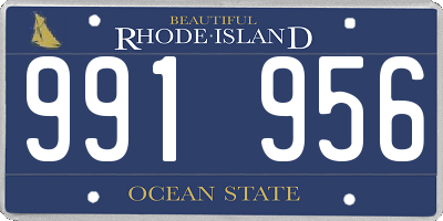 RI license plate 991956