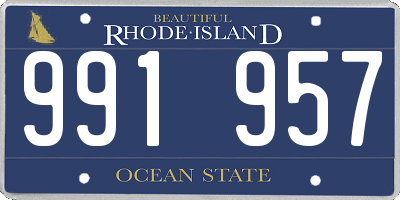 RI license plate 991957