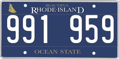 RI license plate 991959