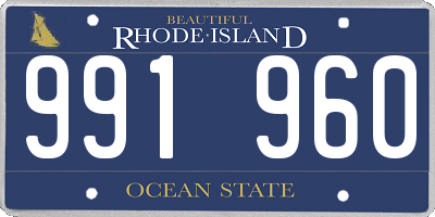 RI license plate 991960