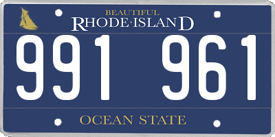 RI license plate 991961