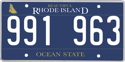 RI license plate 991963