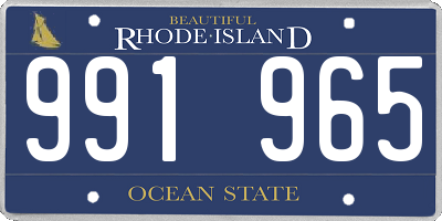 RI license plate 991965