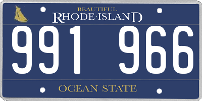 RI license plate 991966