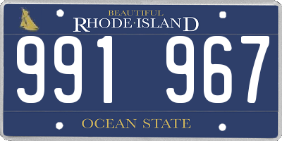 RI license plate 991967