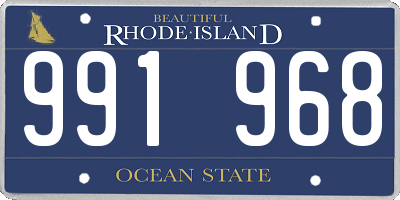 RI license plate 991968