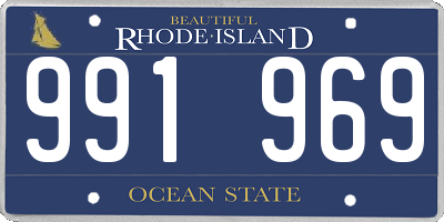 RI license plate 991969