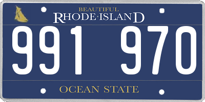 RI license plate 991970