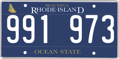 RI license plate 991973