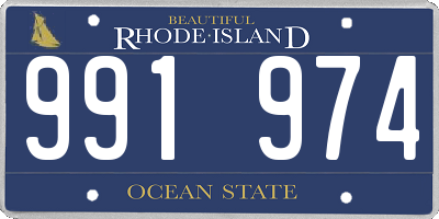 RI license plate 991974