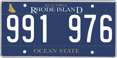 RI license plate 991976