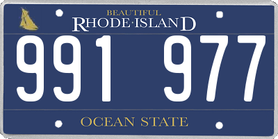 RI license plate 991977