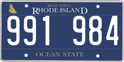 RI license plate 991984