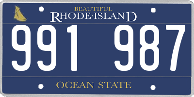 RI license plate 991987