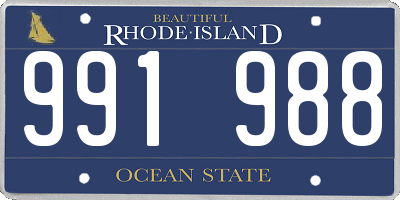 RI license plate 991988