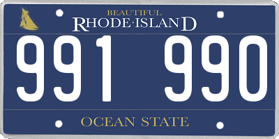 RI license plate 991990