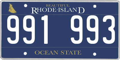 RI license plate 991993