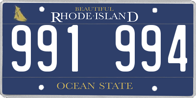 RI license plate 991994