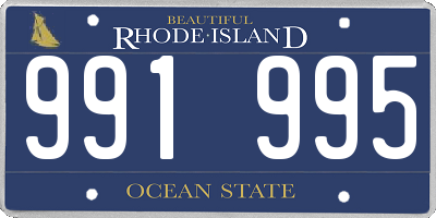 RI license plate 991995