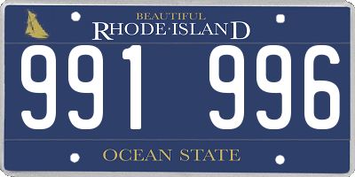 RI license plate 991996