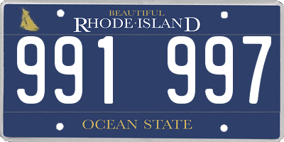 RI license plate 991997