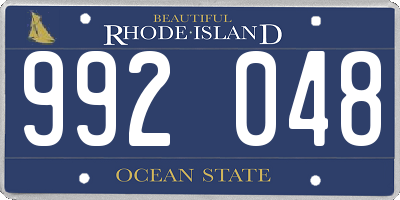 RI license plate 992048