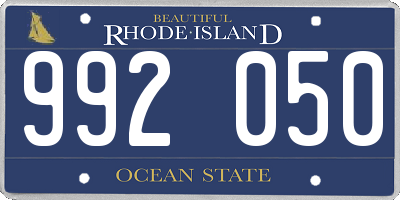 RI license plate 992050