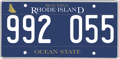 RI license plate 992055