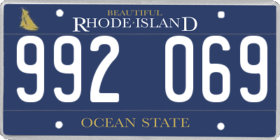 RI license plate 992069