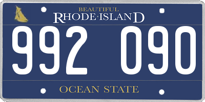 RI license plate 992090