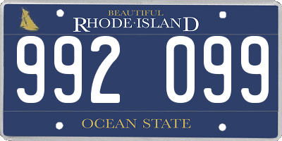 RI license plate 992099