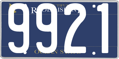 RI license plate 9921