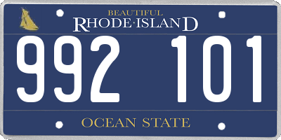 RI license plate 992101