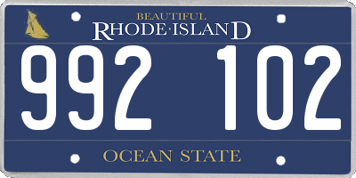 RI license plate 992102